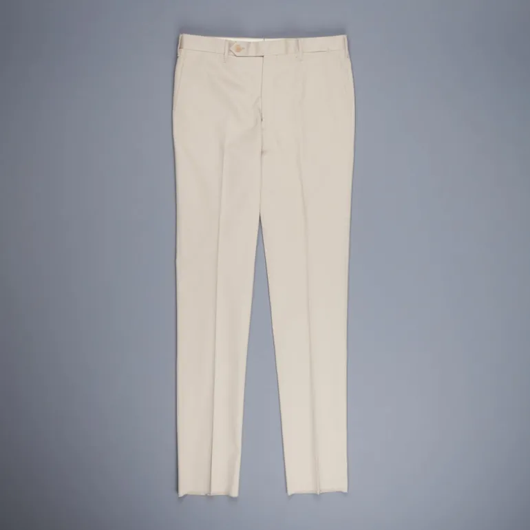 Rota Pantaloni High Rise Regular Fit Cotton Beige Medio