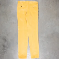 Rota Pantaloni High Rise Regular Fit 8-Wale Corduroy Giallo Toscano