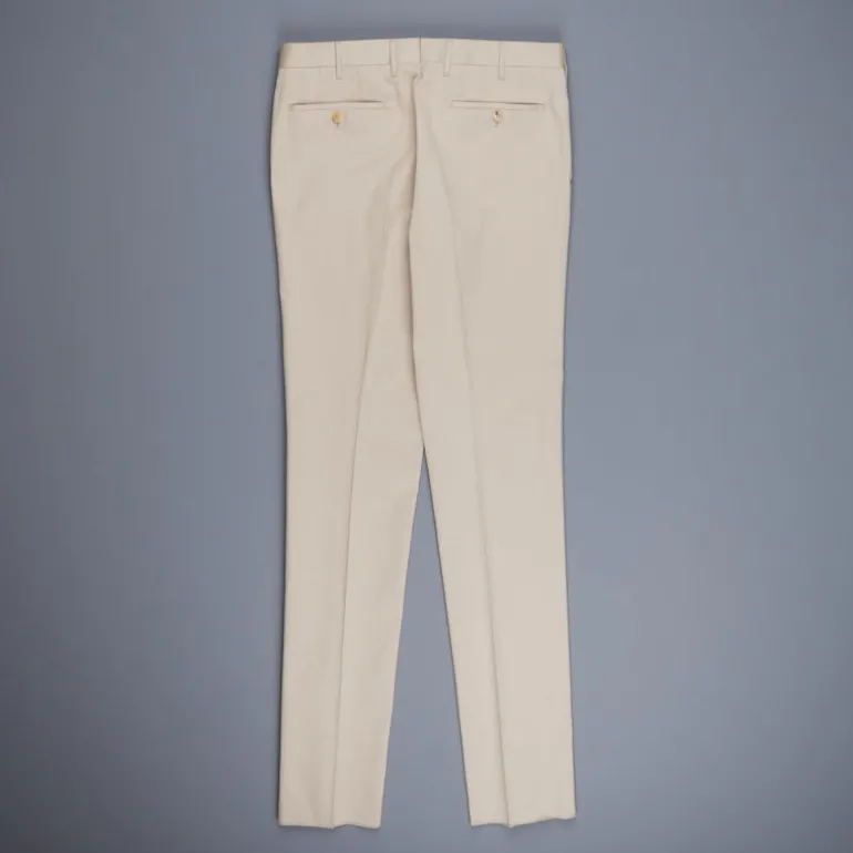 Rota Pantaloni High Rise Regular Fit Cotton Beige Medio