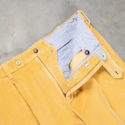 Rota Pantaloni High Rise Regular Fit 8-Wale Corduroy Giallo Toscano
