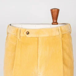 Rota Pantaloni High Rise Regular Fit 8-Wale Corduroy Giallo Toscano