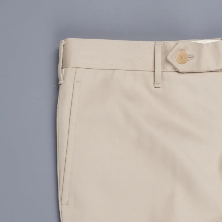 Rota Pantaloni High Rise Regular Fit Cotton Beige Medio