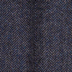 Rota Pantaloni High Rise Regular Fit Flannel Herringbone Indigo Blu