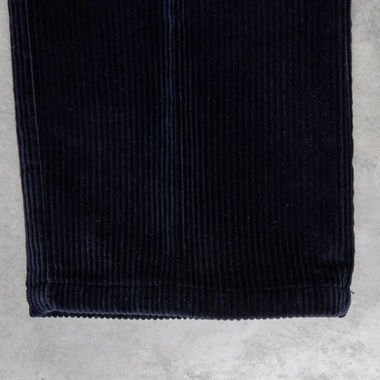 Rota Pantaloni High Rise Regular Fit 8-Wale Corduroy Blu Notte