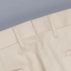 Rota Pantaloni High Rise Regular Fit Cotton Beige Medio