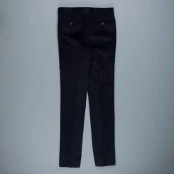 Rota Pantaloni High Rise Regular Fit 14-Wale Corduroy Blu Scuro