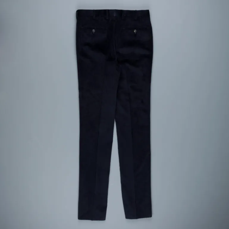 Rota Pantaloni High Rise Regular Fit 14-Wale Corduroy Blu Scuro