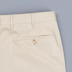 Rota Pantaloni High Rise Regular Fit Cotton Beige Medio