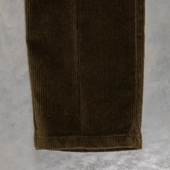 Rota Pantaloni High Rise Regular Fit 8-Wale Corduroy Verde Irlandese