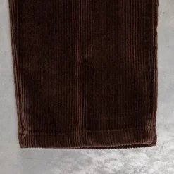 Rota Pantaloni High Rise Regular Fit 8-Wale Corduroy Marrone Scuro