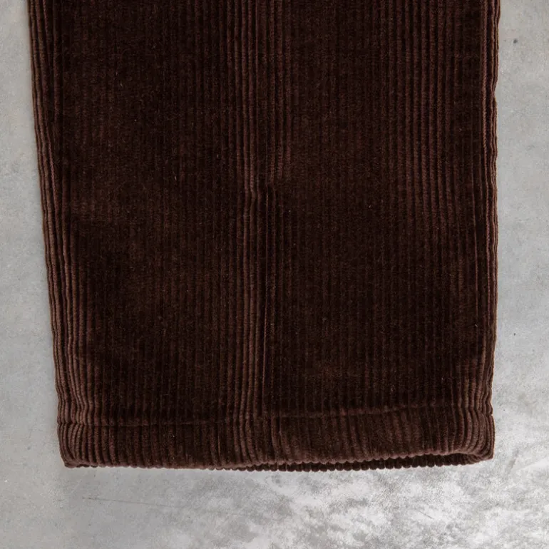 Rota Pantaloni High Rise Regular Fit 8-Wale Corduroy Marrone Scuro