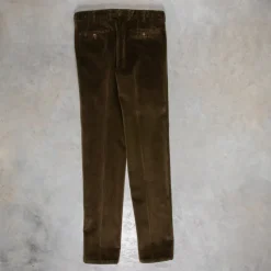 Rota Pantaloni High Rise Regular Fit 8-Wale Corduroy Verde Irlandese