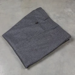 Rota Pantaloni medium Rise Slim Fit Lightweight Flannel Grigio Scuro
