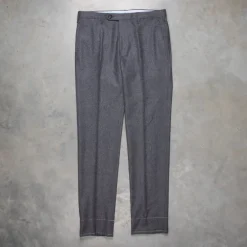 Rota Pantaloni medium Rise Slim Fit Lightweight Flannel Grigio Scuro