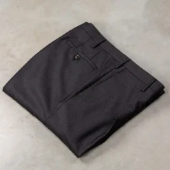 Rota Regular Fit High Rise Pants Gabardine Grigio Scuro