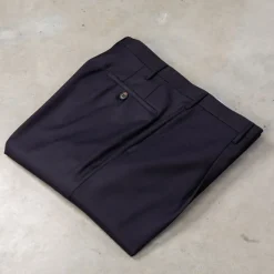 Rota Regular Fit High Rise Pants Gabardine Navy Blue