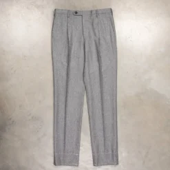 Rota Regular Fit High Rise Pants Lightweight Flannel Grigio Chiaro