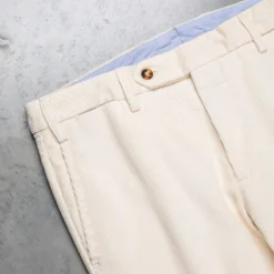 Rota Sport Medium Rise Slim Fit Corduroy Bianco Garza