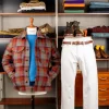 RRL Ace Cruiser Unlined Shirt Jacket Maroon