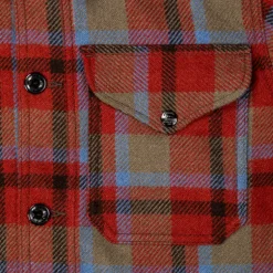 RRL Ace Cruiser Unlined Shirt Jacket Maroon