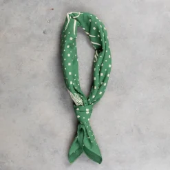 RRL Bolton Cotton Bandana Faded Green Cream