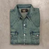 RRL Buffalo West Long Sleeve Sport Shirt Dark Wash