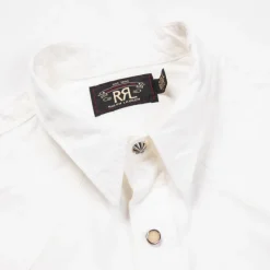 RRL Buffalo Western Shirt Heavy Poplin White