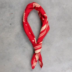 RRL Deco Cotton Bandana Turkey Red Cream