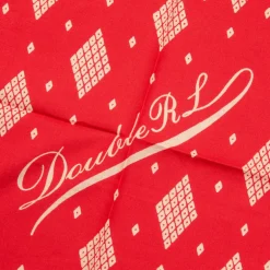 RRL Deco Cotton Bandana Turkey Red Cream