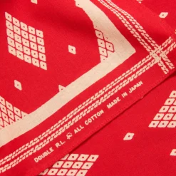 RRL Deco Cotton Bandana Turkey Red Cream