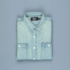 RRL Hercules longsleeve sport shirt Denim medium wash