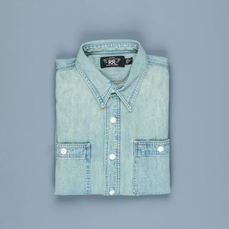RRL Hercules longsleeve sport shirt Denim medium wash