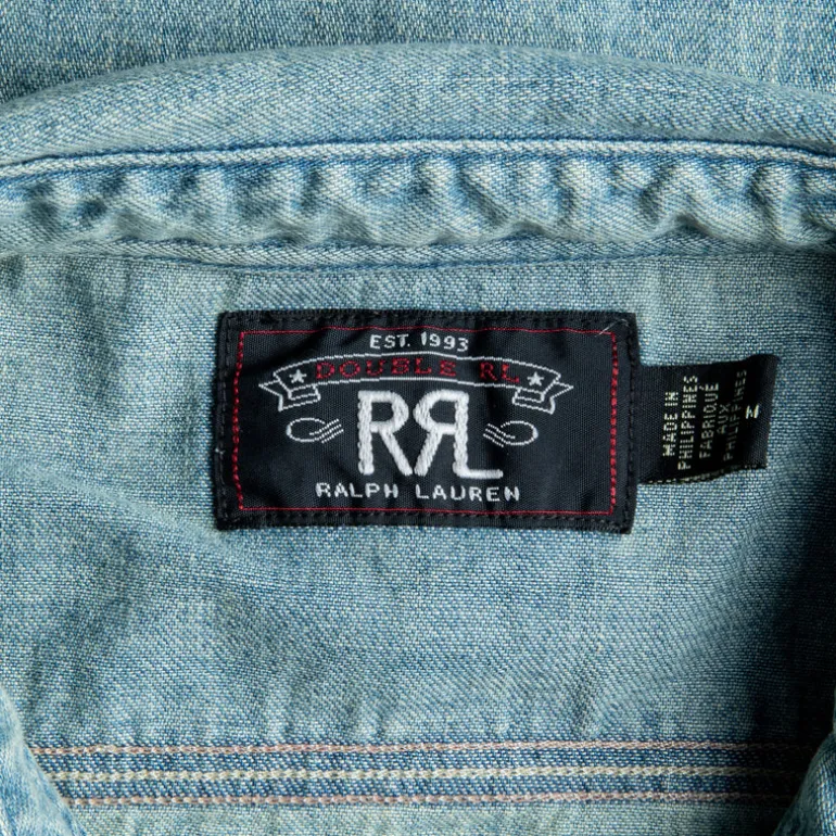 RRL Hercules longsleeve sport shirt Denim medium wash