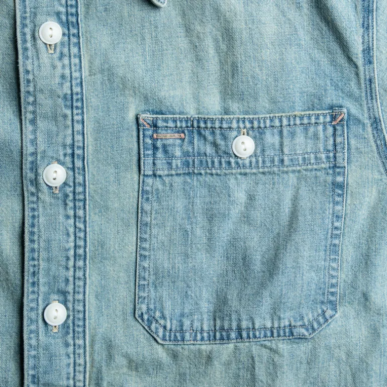 RRL Hercules longsleeve sport shirt Denim medium wash