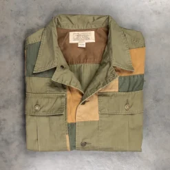 RRL Herringbone Twill Patchwork Infantry Shirt
