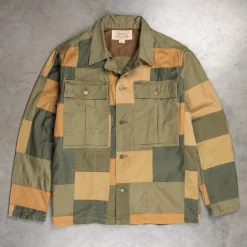 RRL Herringbone Twill Patchwork Infantry Shirt