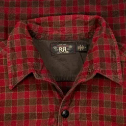 RRL Highway Longsleeve Sport Shirt Red Black