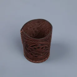 RRL Leather Embossed travel cup