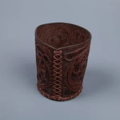 RRL Leather Embossed travel cup