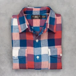 RRL Lee Shirt RL-704 Red Indigo