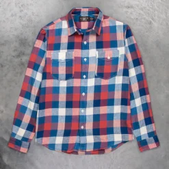 RRL Lee Shirt RL-704 Red Indigo