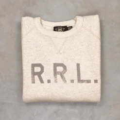 RRL Logo Fleece Sweatshirt Oatmeal Heather