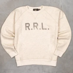 RRL Logo Fleece Sweatshirt Oatmeal Heather