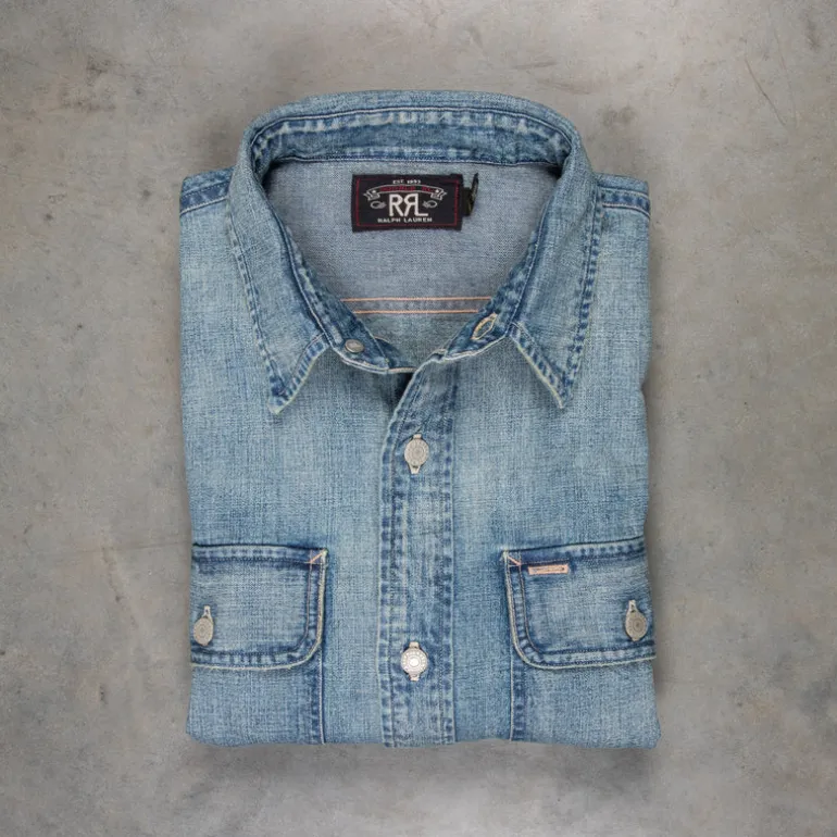 RRL Lot.93 Denim Shirt Clearfield Wash