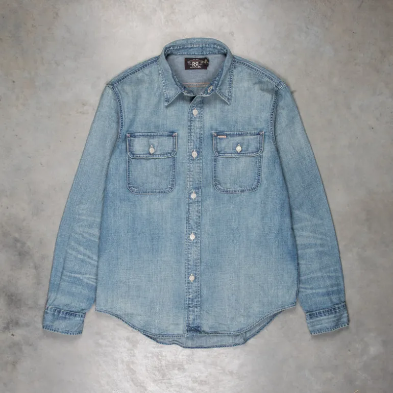 RRL Lot.93 Denim Shirt Clearfield Wash
