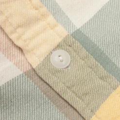 RRL Matlock Sportshirt Cotton Twill Plaid Yellow Green