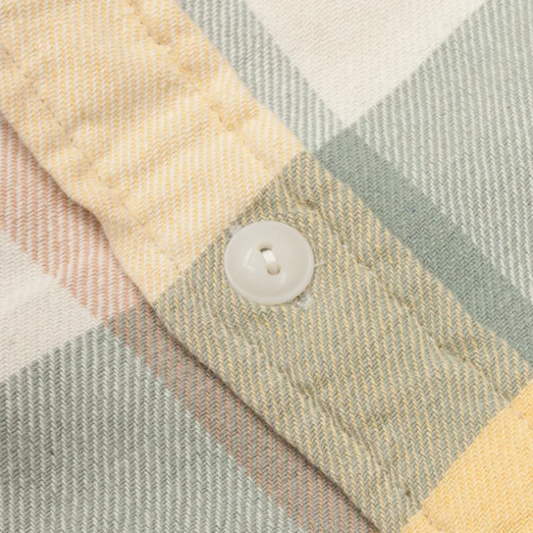 RRL Matlock Sportshirt Cotton Twill Plaid Yellow Green