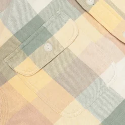 RRL Matlock Sportshirt Cotton Twill Plaid Yellow Green
