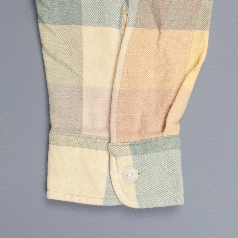 RRL Matlock Sportshirt Cotton Twill Plaid Yellow Green