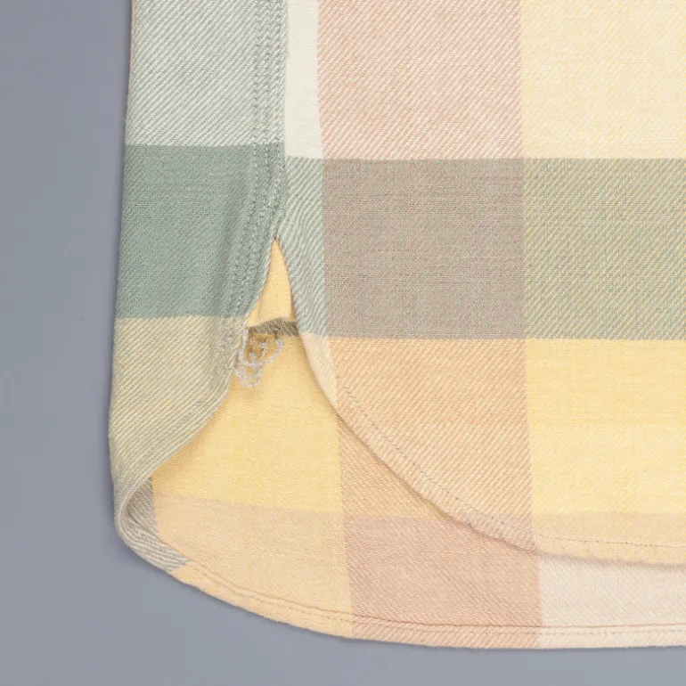 RRL Matlock Sportshirt Cotton Twill Plaid Yellow Green